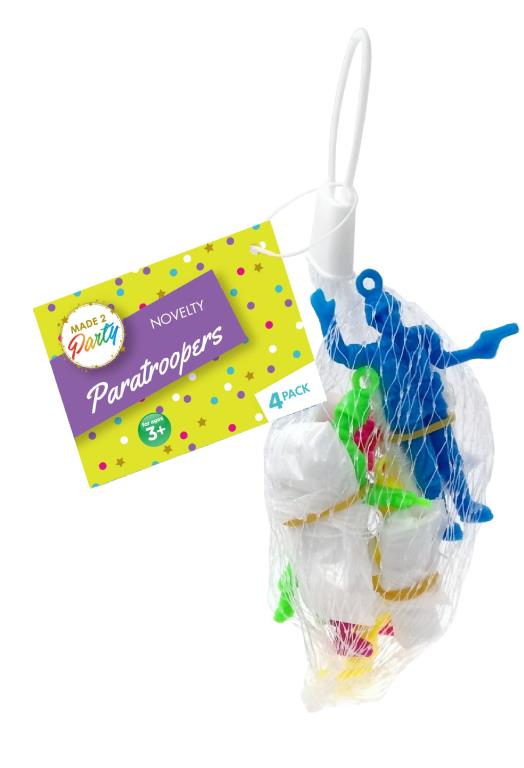 Loot Bag Party Fillers (Net Range) - Novelty Paratroopers-4PK  (D)