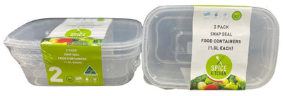 2PK 1.5LTR  Food Storage Containers - *Australian Made*