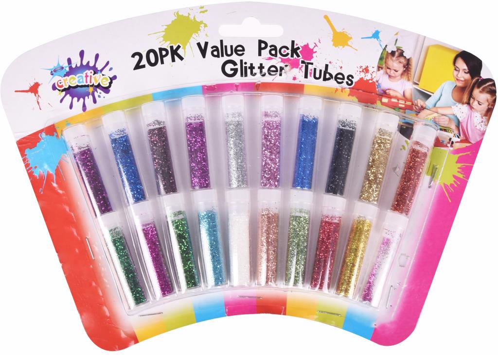 20PK Mega Value Glitter Tubes