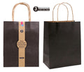 Craft DIY Gift Bags (Black Series) - 25.5CM x 20CM x 12CM -3PK