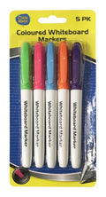 5PK Coloured Whiteboard Markers
