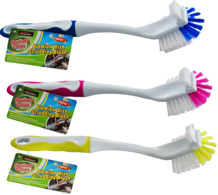 28cm dish scrubbing wash brush in assorted colours for commercial kitchen and café use
