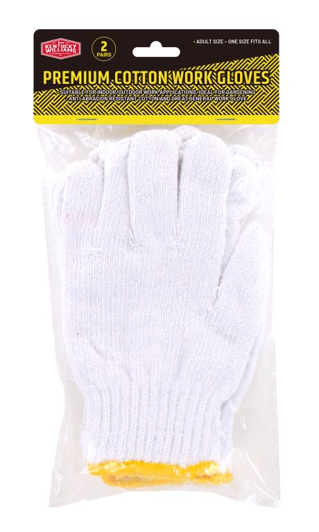 Mega Value Bulk Cotton Work Gloves-2 Pairs