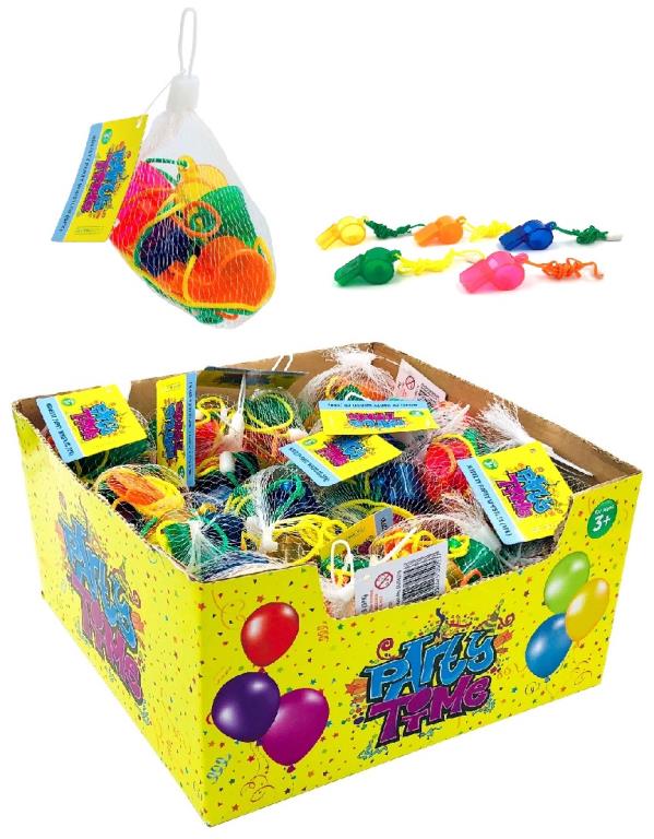 Loot Bag Party Fillers (Net Range) - Novelty Party Mini Whistles-5PK (D)