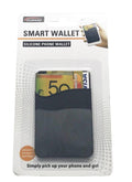 Adhesive stick-on phone card holder wallet attached to the back of a smartphone, holds cards and cash - 9cm x 6cm
