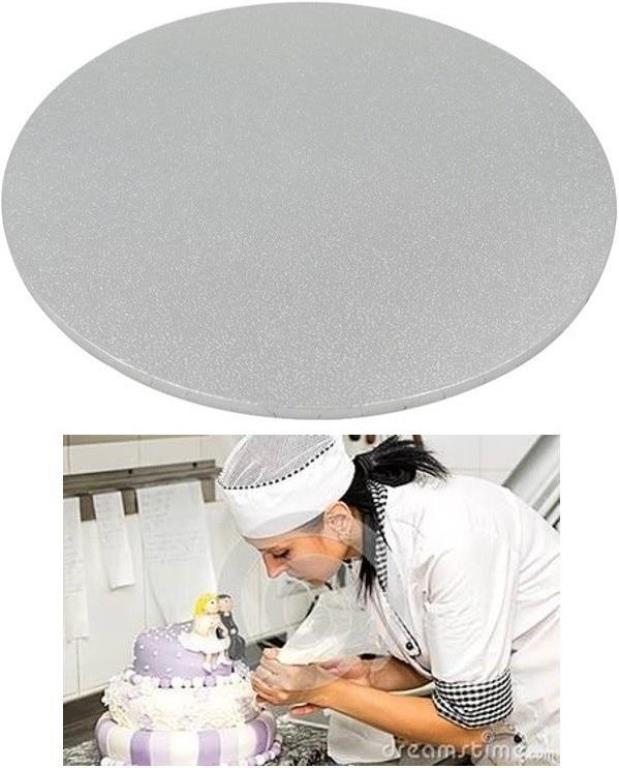 Premium Heavy Duty Professional Cake Boards (Round) 16"-Silver Series