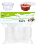 Mini Disposable Dressing Containers With Lids - 60ML-18PK