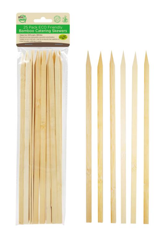 Bamboo Catering Flat Series Skewers 30CM - 25PK