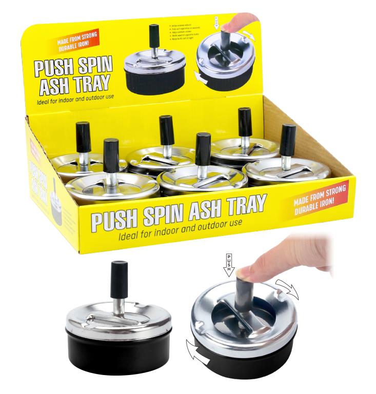 Push Spin Ash Tray-Display Box Series