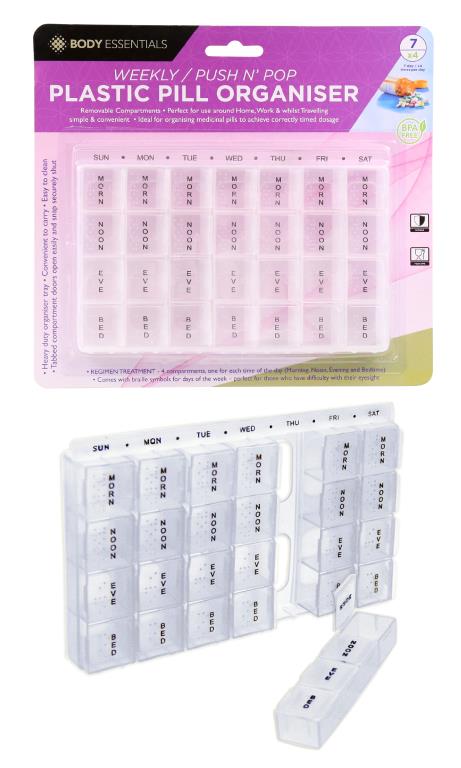Plastic Pill Box - Medicine Organiser