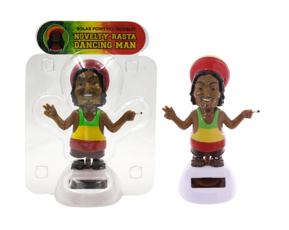 Solar Powered Novelty Cool Rasta Man
