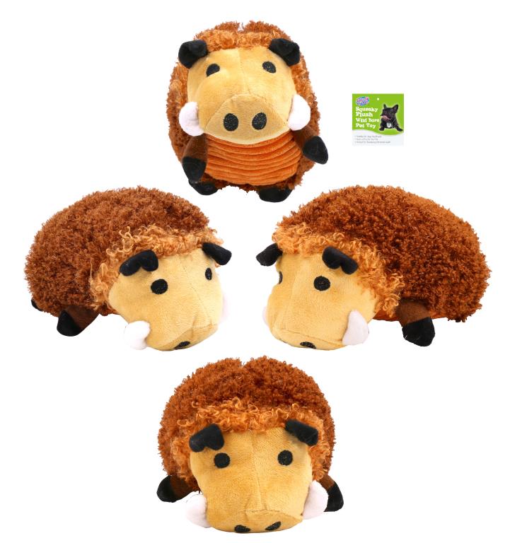 Squeaky Animal Plush Pet Toy - Wild Bore Series