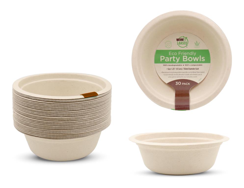 ECO Biodegradable Catering Plates - Bowl - Small - 30PK