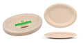 ECO Biodegradable Catering Plates - Oval 26.3CM X 19.9CM-20PK