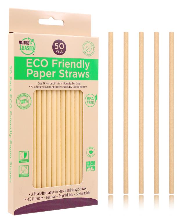 ECO Biodegradable Drinking Straws-50PK (D)