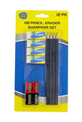 HB Pencil, Eraser & Sharpener Set
