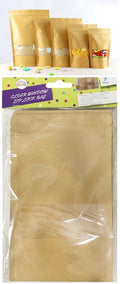 7PK Zip Lock Brown BagsW/ Clear Window -20CM x 12CM