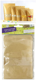 8PK Zip Lock Brown BagsW/ Clear Window-15CM x 10CM