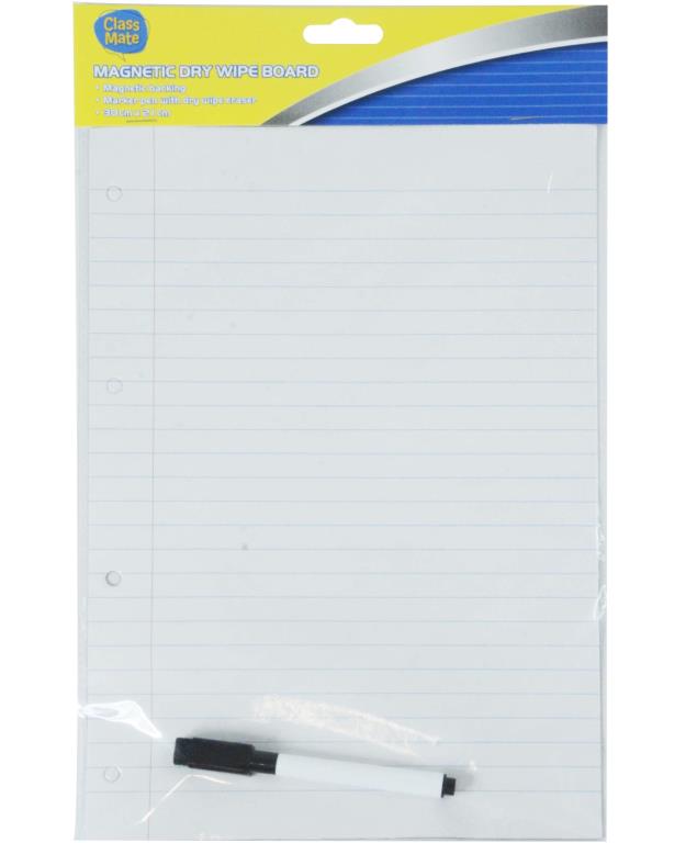 Magnetic Dry Wipe Board W/Bonus Marker
