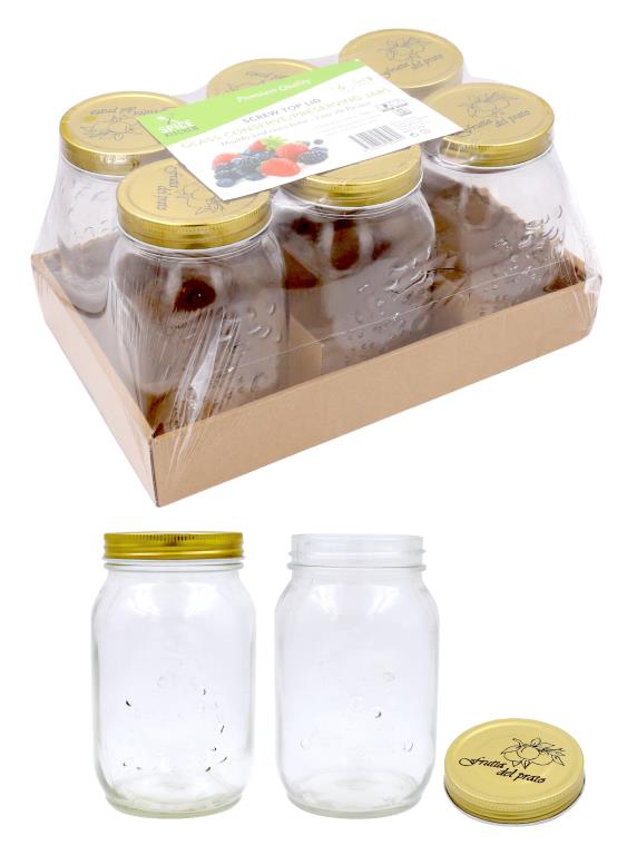 Preserving/Conserve Jars 950ML (6PK Value Pack)