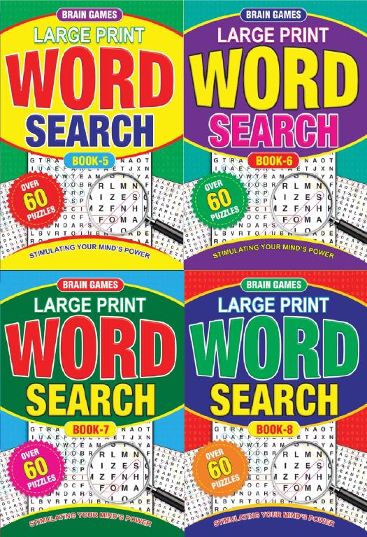 WordSearch Puzzle Books-A4 Size-Large Print Series