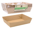 ECO 100% Biodegradable Paper Food Trays 20CM x 15.5CM x 4.5CM-6PK