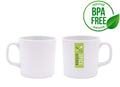 White Melamine Mug W/Handle-370ML