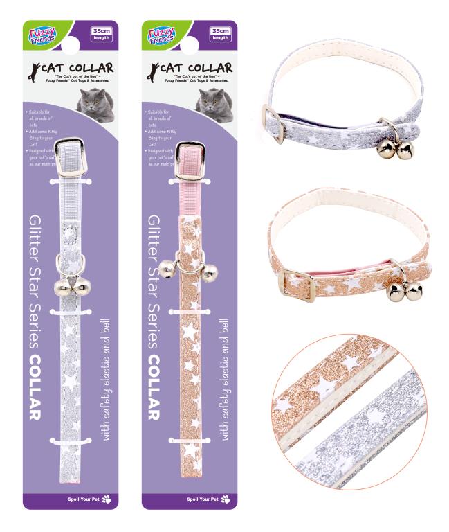 Cat Collar - Metallic Star Series