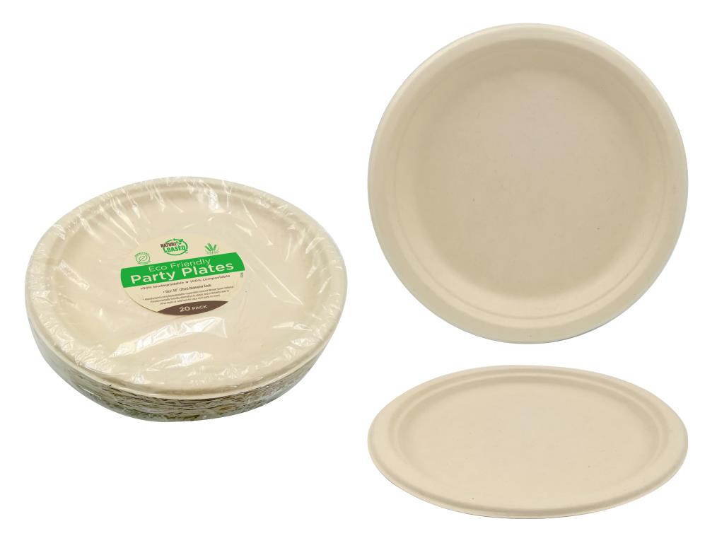 ECO Biodegradable Catering Plates - Round 10"-20PK (D)