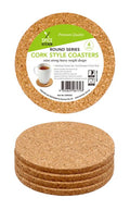 Cork Style Coasters - Round Series-4PK-9CM x 9CM x 0.5CM