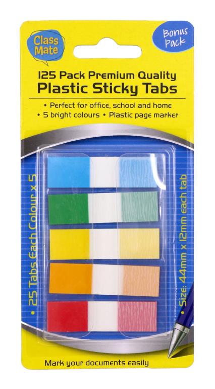 Sticky Tabs Page Markers-125PK (D)