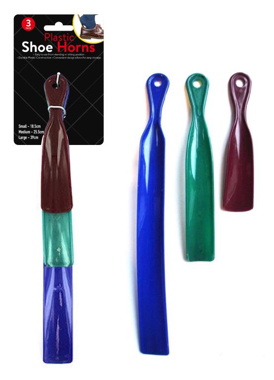 3PK Shoe Horn Set