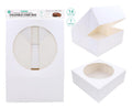 White Cardboard Cake Box W/ Window Face-14"