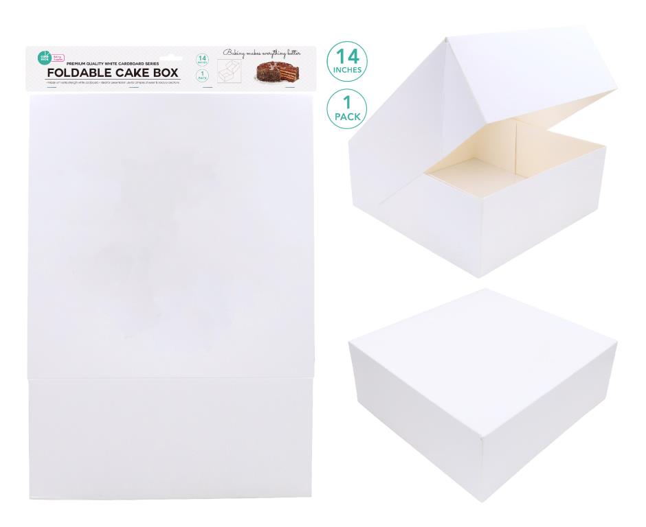White Cardboard Cake Box - 14"  (D)