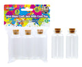 3PK Mini Glass Craft Jars W/Cork Top-22ML-60MM X 27MM (D)