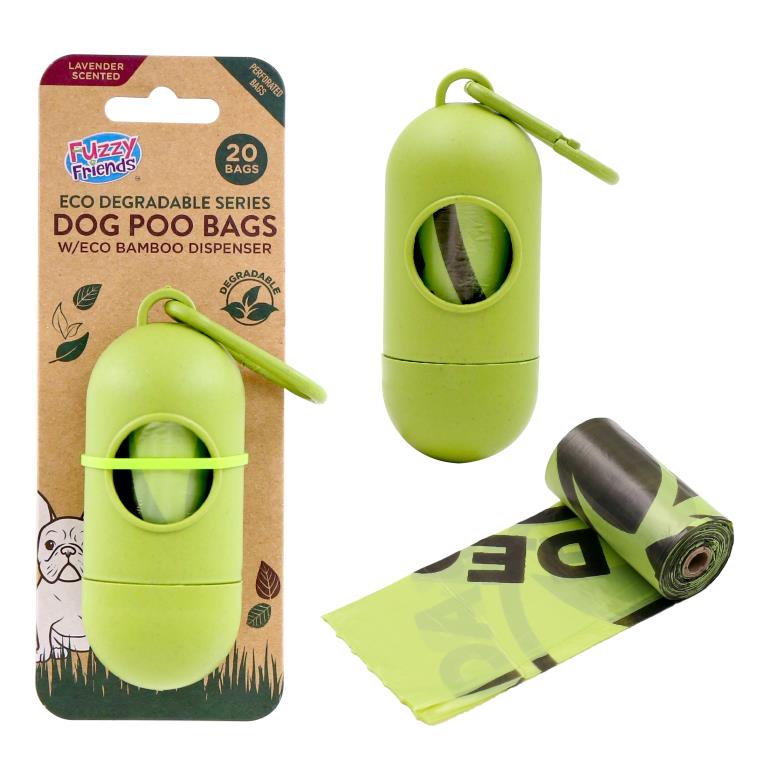 20PK Degradable Series Scented Poo Bags W/Dispenser