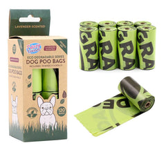 120PK Degradable Series Scented Poo Bag Refill Pack(15PCE x 8 Rolls)