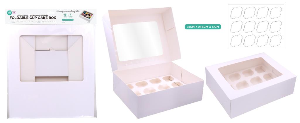 White Window Series Cup Cake Box - 12 Cup Cake Sections