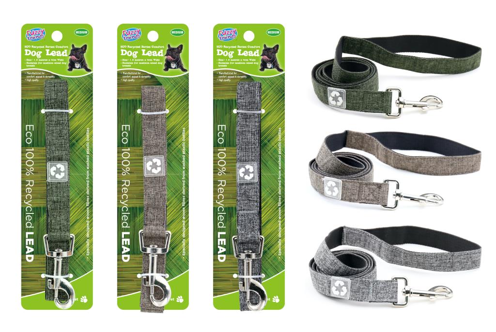 ECO 100% Recycled Medium Breed 1.9CM x 1.2MTR Dog Lead (D)