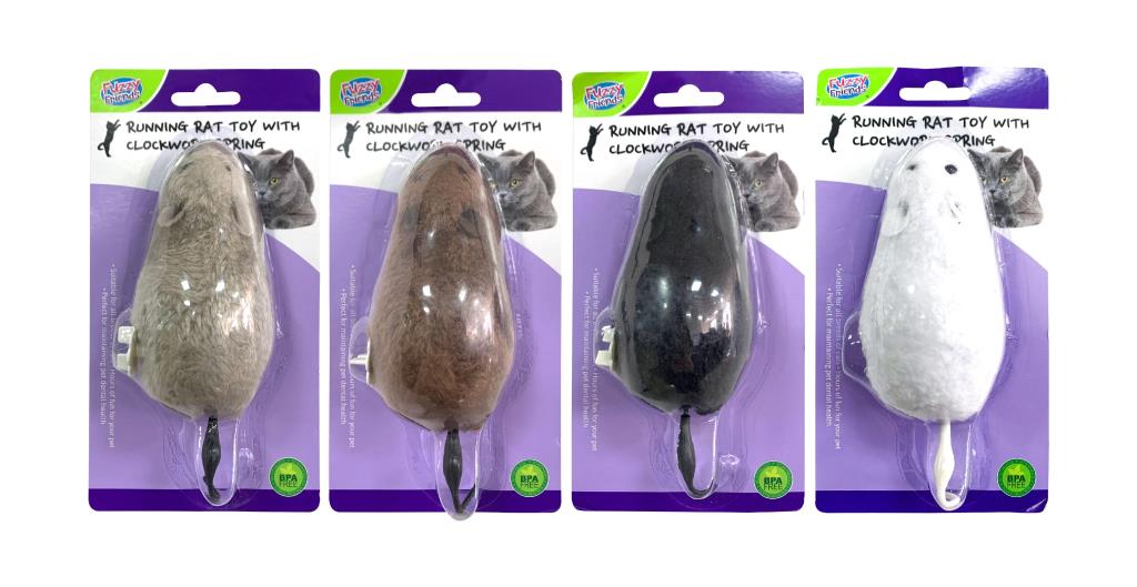 Running Rat Toy with Clockwork Spring