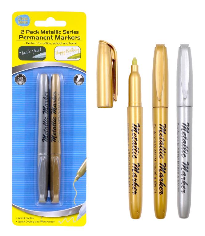 2PK Metallic Markers-Gold/Silver Series (D)