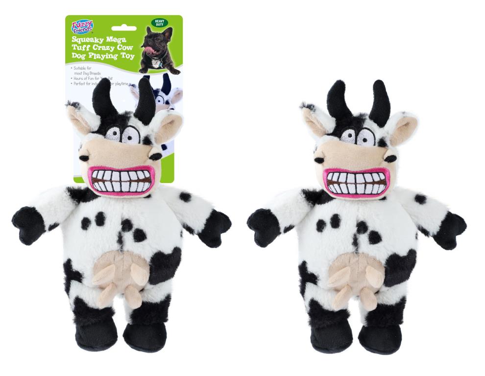 Super Jumbo Plush Crazy Cow Dog Toy