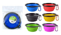 Portable Colapsable Pet Drink Bowl W/Carabiner Clip