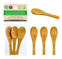 3PK Mini ECO Bamboo Serving Spoons