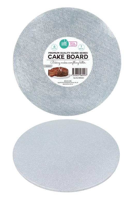 Premium Heavy Duty Professional Cake Board (Round) 6"-Silver Series