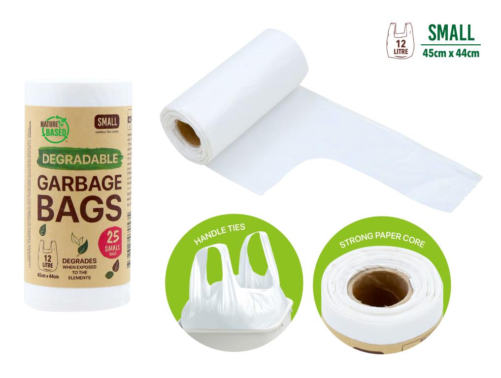 25PK Degradable Series Bin Liners-12LTR (SMALL)