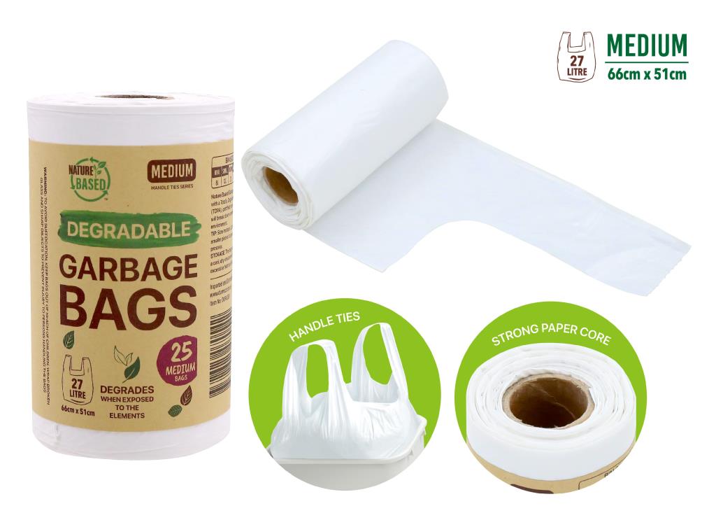 25PK Degradable Series Bin Liners-27LTR (MEDIUM)
