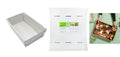 Grazing Box with Clear Plastic Lid - White Series-36CM x 25.8CM x 8CM