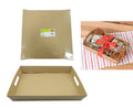 Jumbo Brown Kraft Hamper Tray with Handles - 45CM x 31CM x 8CM