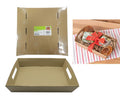 Large Brown Kraft Hamper Tray with Handles - 36CM x 25CM x 8CM